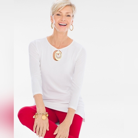 Chico's Tops - Chico's Travelers Classic Dreamcatcher Top